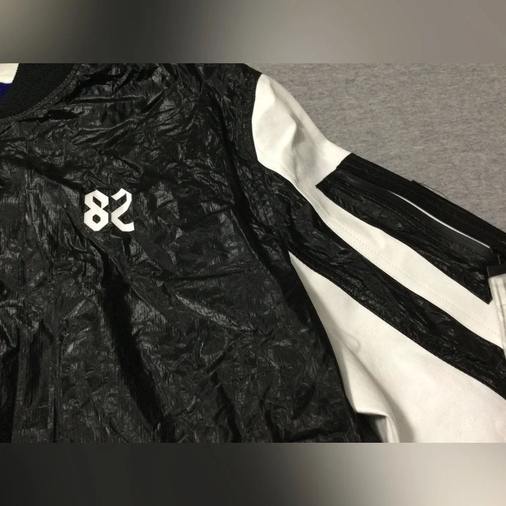 CREATE 2MRW MEN'S BOMBER JACKET CS9627 Blk/Wht - Picture 3 of 9